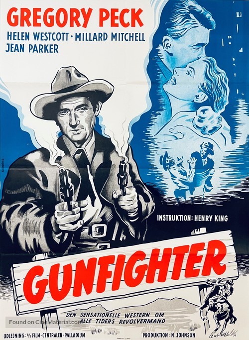 The Gunfighter - Danish Movie Poster