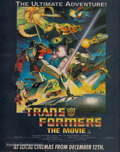 The Transformers: The Movie - British Movie Poster