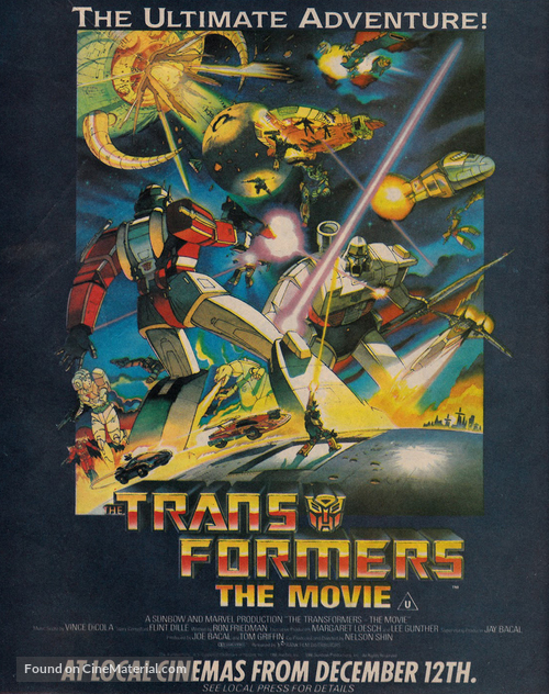The Transformers: The Movie - British Movie Poster