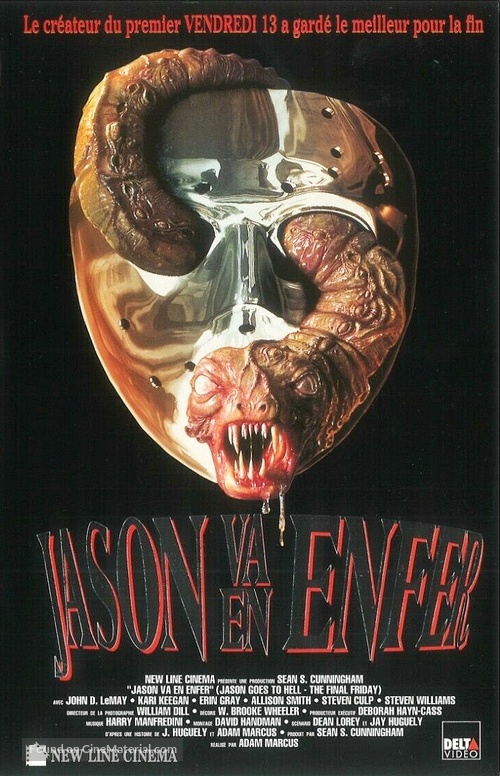 Jason Goes to Hell: The Final Friday - French VHS movie cover