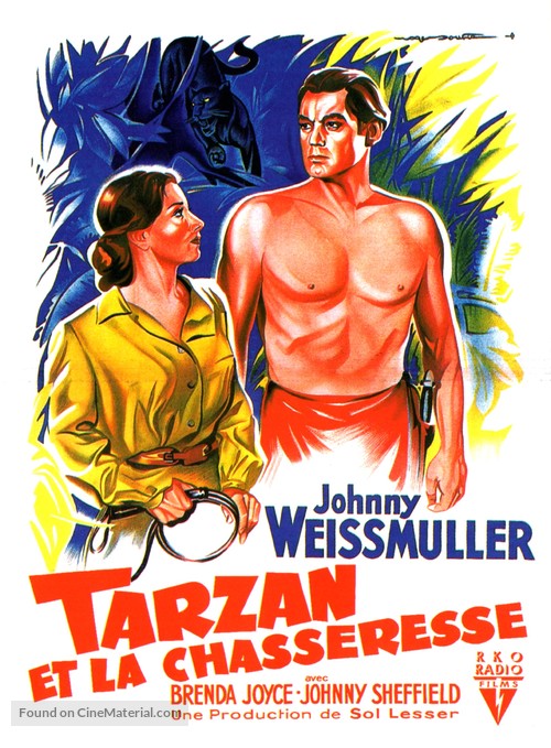 Tarzan and the Huntress - French Movie Poster