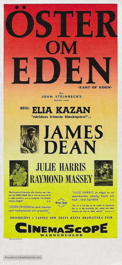 East of Eden - Swedish Movie Poster