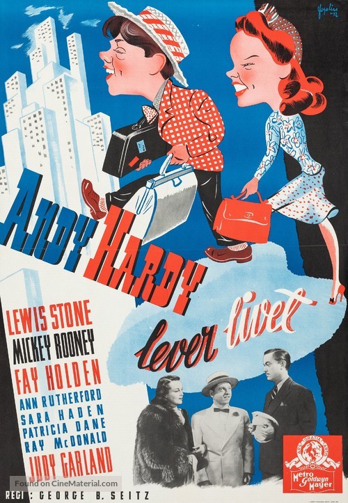 Life Begins for Andy Hardy - Swedish Movie Poster