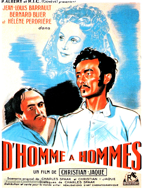 D&#039;homme &agrave; hommes - French Movie Poster