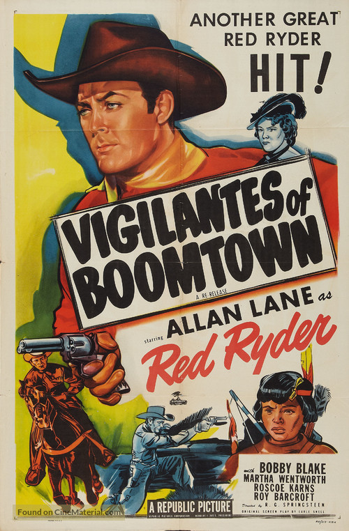 Vigilantes of Boomtown - Re-release movie poster