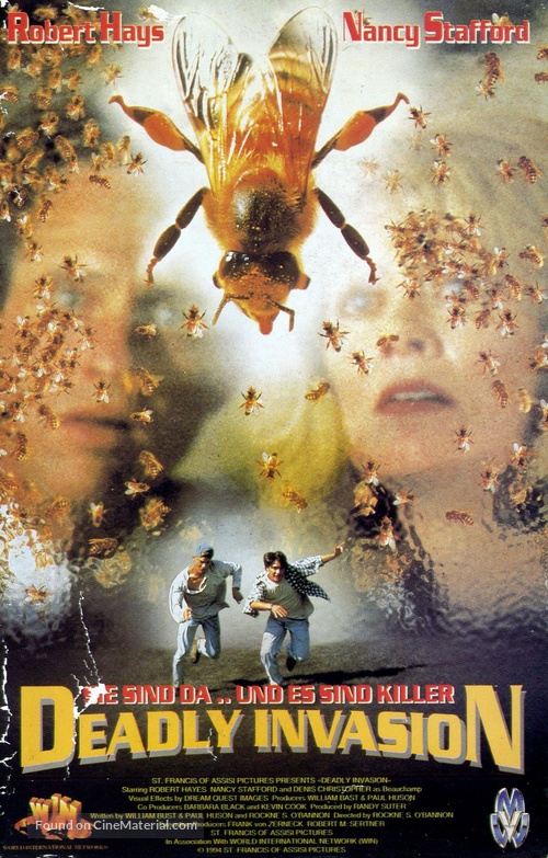 Deadly Invasion: The Killer Bee Nightmare - German VHS movie cover