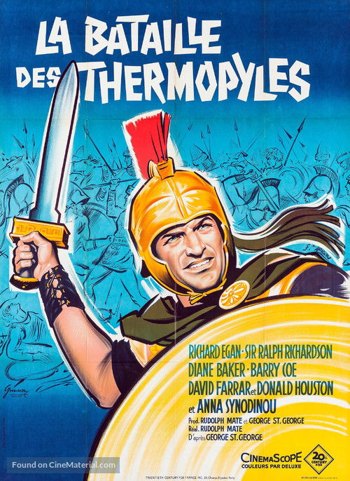 The 300 Spartans - French Movie Poster