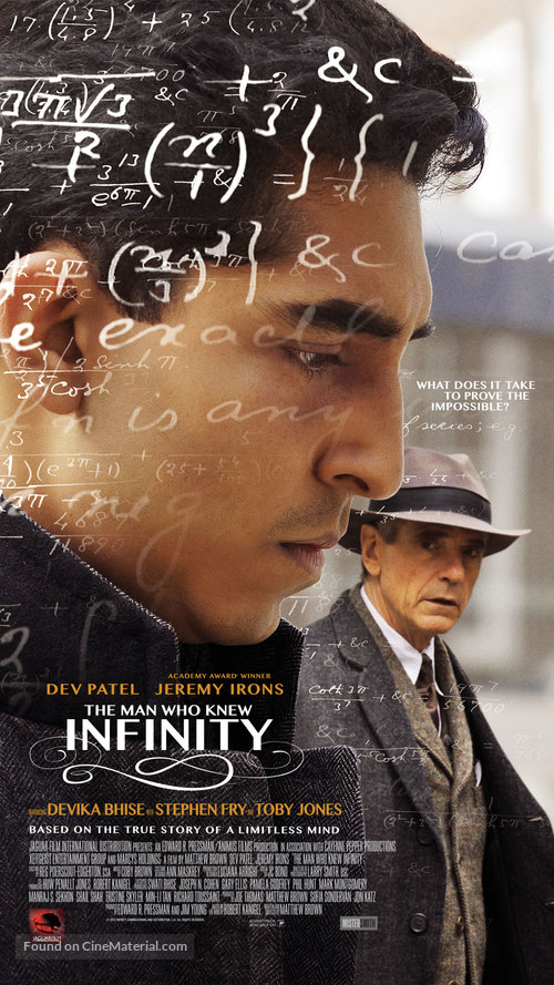 The Man Who Knew Infinity - Lebanese Movie Poster