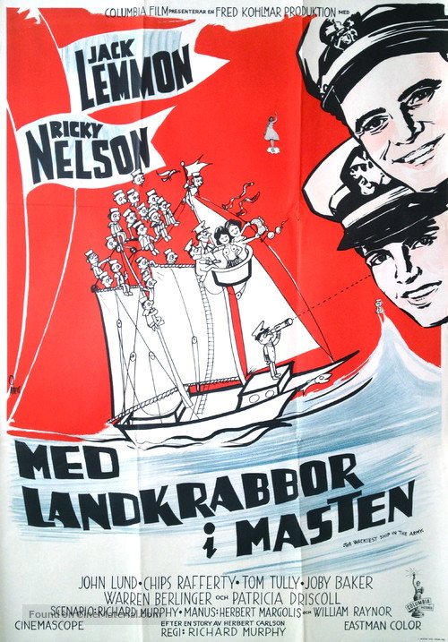 The Wackiest Ship in the Army - Swedish Movie Poster