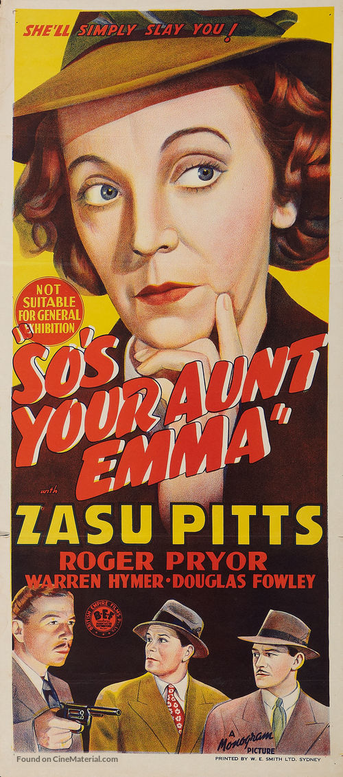 So&#039;s Your Aunt Emma! - Australian Movie Poster