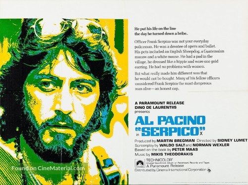 Serpico - British Movie Poster