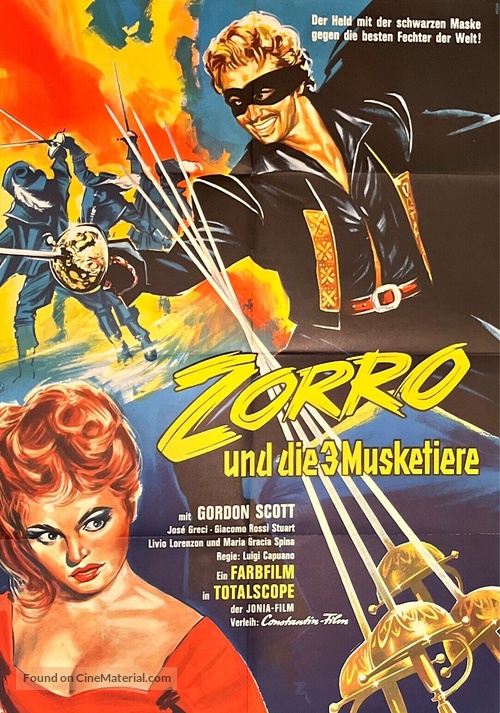 Zorro e i tre moschiettieri - German Movie Poster