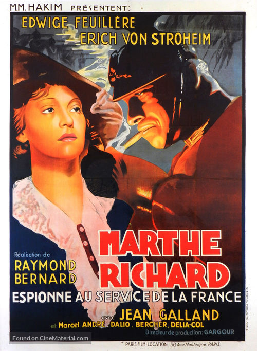 Marthe Richard au service de la France - French Movie Poster