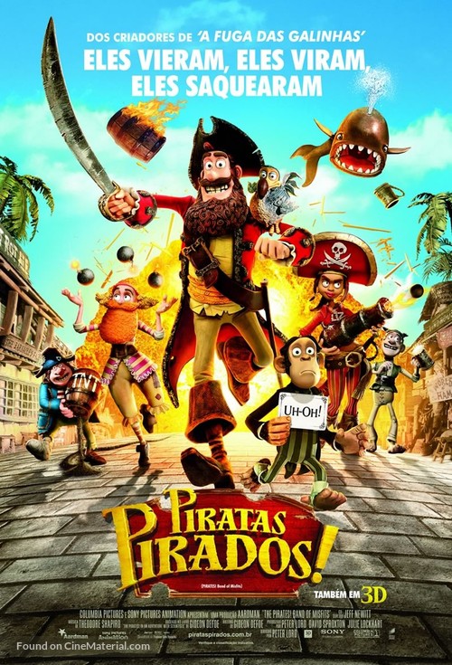 The Pirates! Band of Misfits - Brazilian Movie Poster