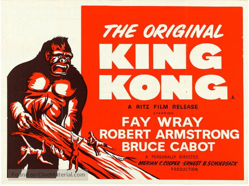 King Kong - British Re-release movie poster