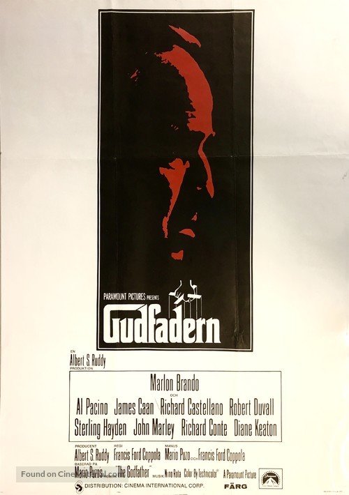 The Godfather - Swedish Movie Poster