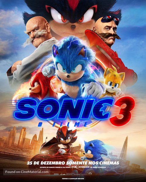 Sonic the Hedgehog 3 - Brazilian Movie Poster