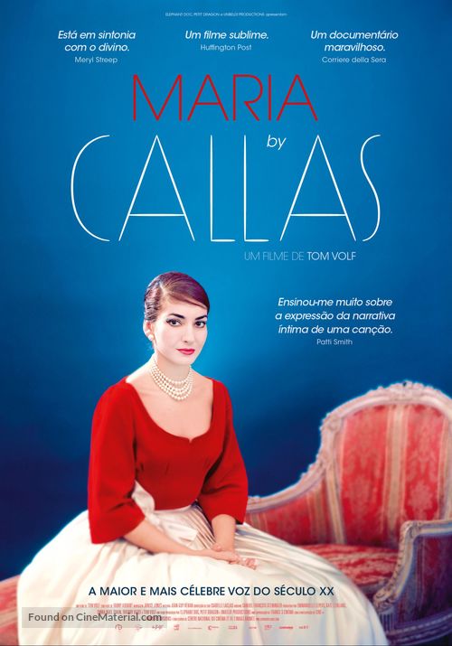 Maria by Callas: In Her Own Words - Portuguese Movie Poster