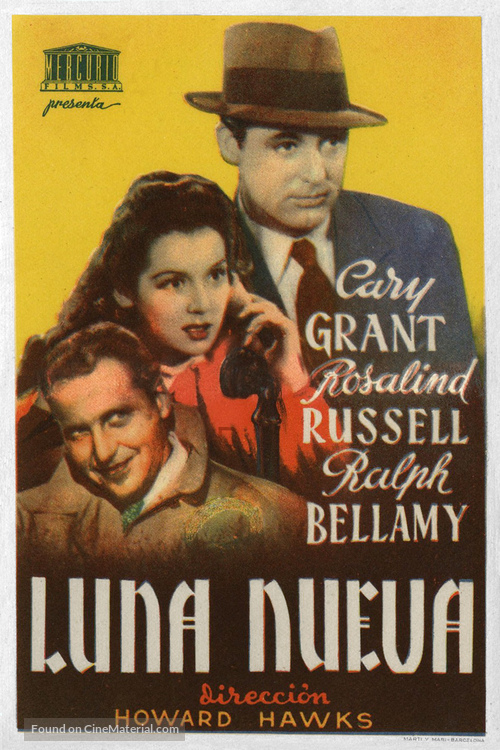 His Girl Friday - Spanish Movie Poster