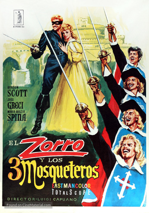 Zorro e i tre moschiettieri - Spanish Movie Poster