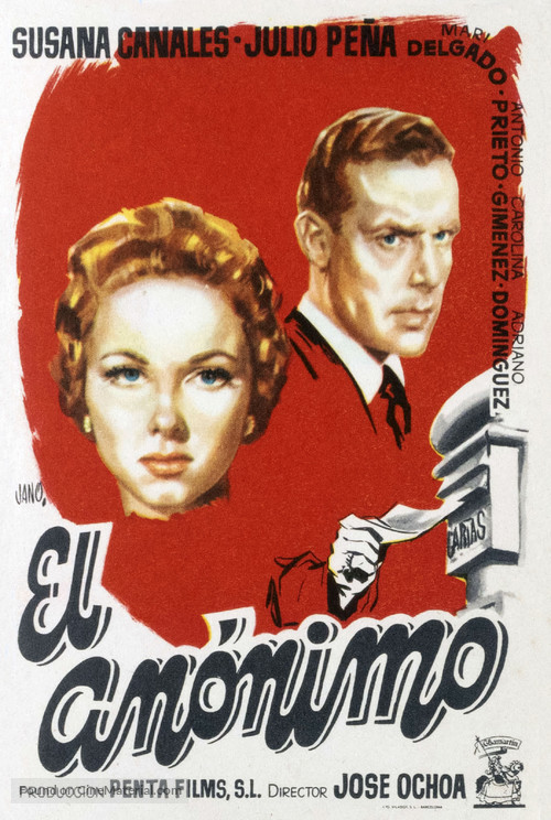 El an&oacute;nimo - Spanish Movie Poster