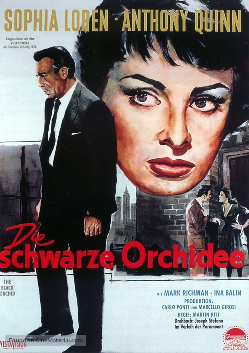 The Black Orchid - German Movie Poster