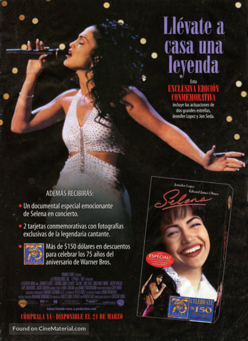 Selena - Spanish Video release movie poster
