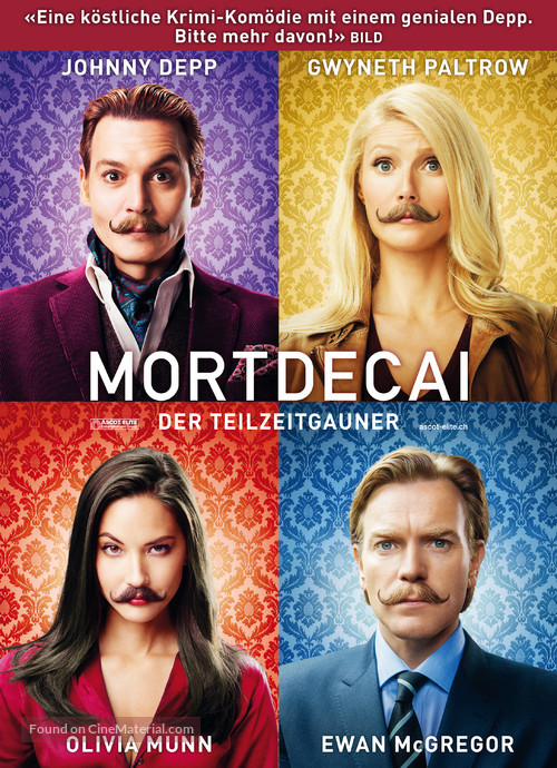 Mortdecai - Swiss DVD movie cover