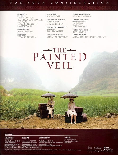 The Painted Veil - For your consideration movie poster