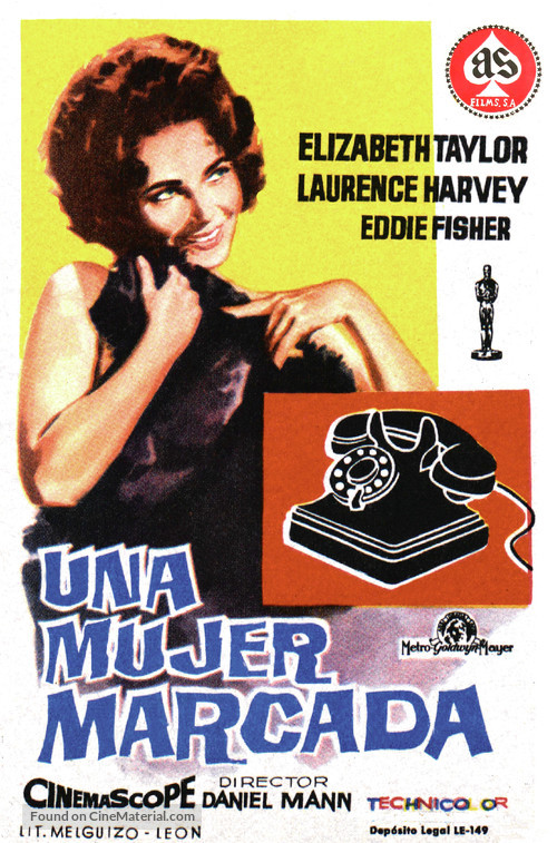 Butterfield 8 - Spanish Movie Poster