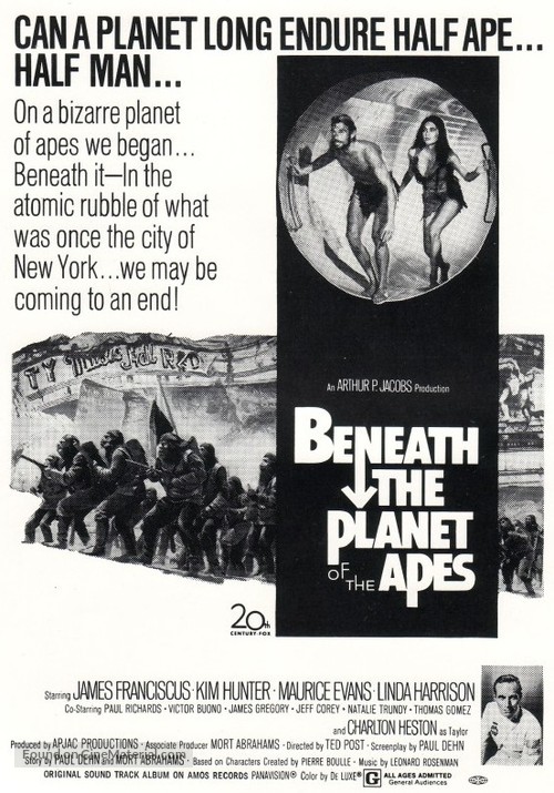 Beneath the Planet of the Apes - Movie Poster