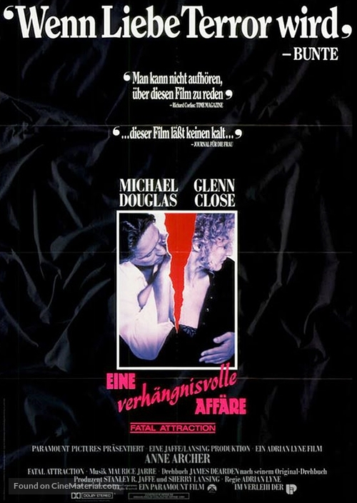 Fatal Attraction - German Movie Poster