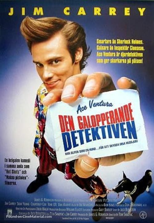 Ace Ventura: Pet Detective - Swedish Movie Poster