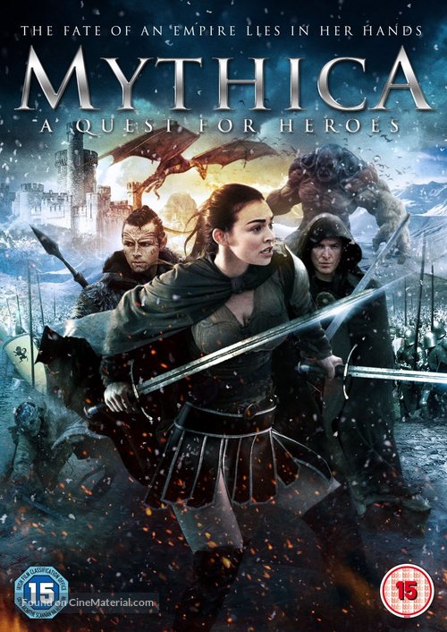 Mythica: A Quest for Heroes - British DVD movie cover