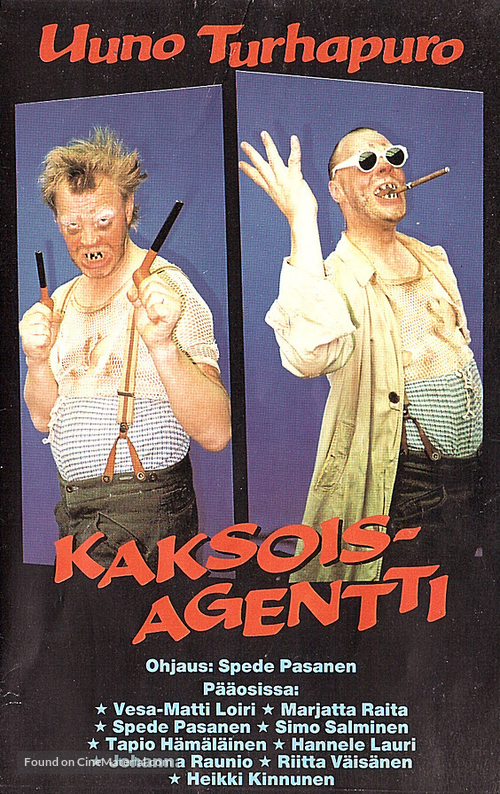 Uuno Turhapuro - kaksoisagentti - Finnish VHS movie cover