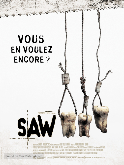 Saw III - French Movie Poster