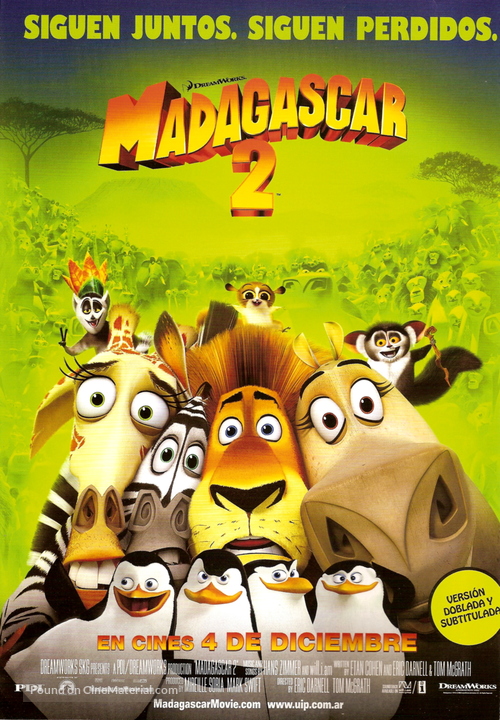 Madagascar: Escape 2 Africa - Argentinian Movie Poster