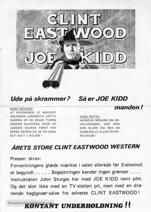 Joe Kidd - Swedish Movie Poster