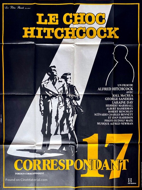 Foreign Correspondent - French Re-release movie poster