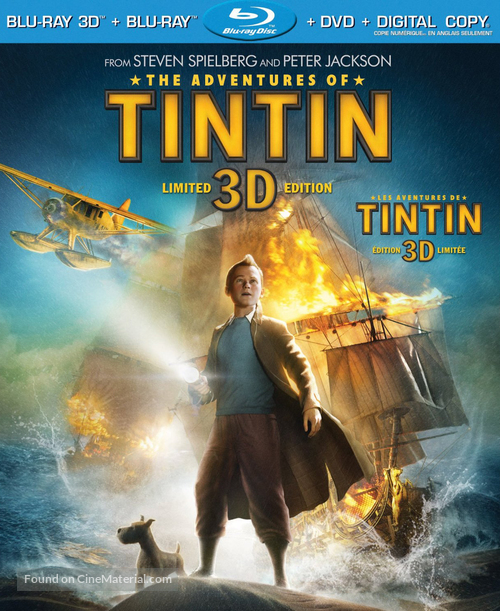 The Adventures of Tintin: The Secret of the Unicorn - Canadian Blu-Ray movie cover