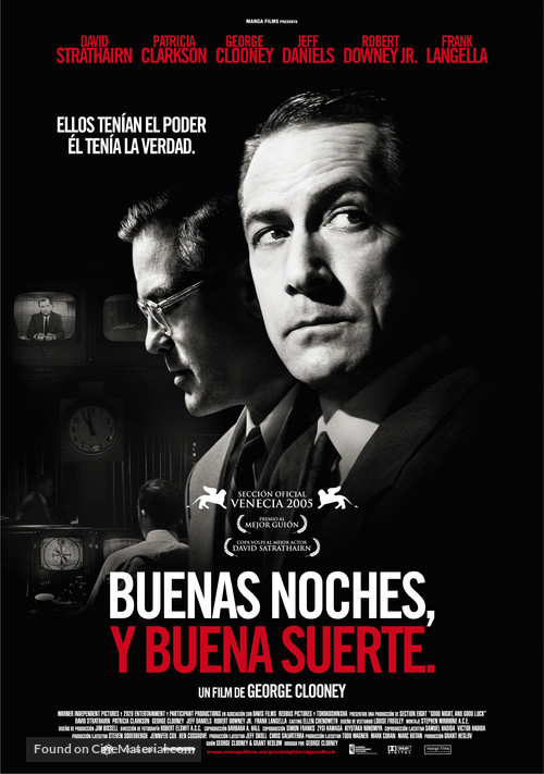 Good Night, and Good Luck. - Spanish Movie Poster