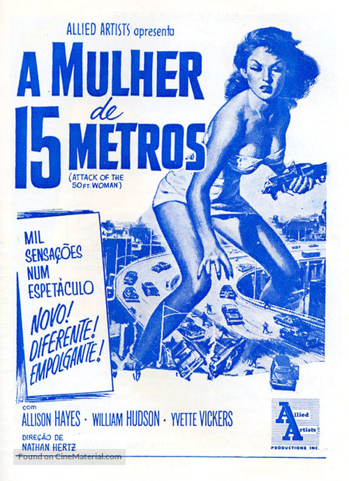 Attack of the 50 Foot Woman - Brazilian Movie Poster