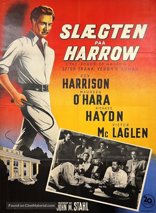 The Foxes of Harrow - Danish Movie Poster