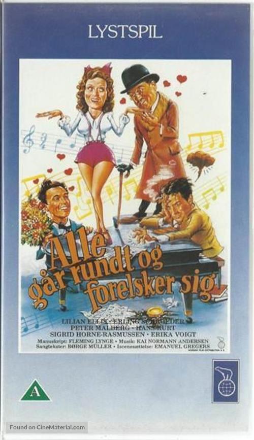 Alle g&aring;r rundt og forelsker sig - Danish VHS movie cover