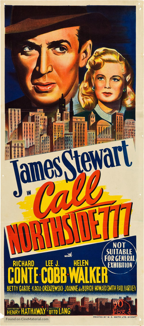 Call Northside 777 - Australian Movie Poster
