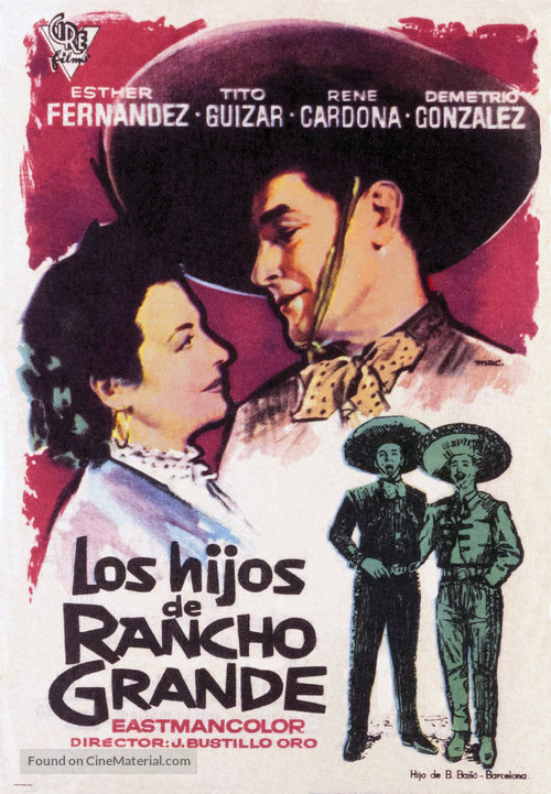 Los hijos de Rancho Grande - Spanish Movie Poster