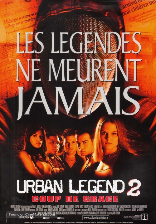 Urban Legends Final Cut - French Movie Poster