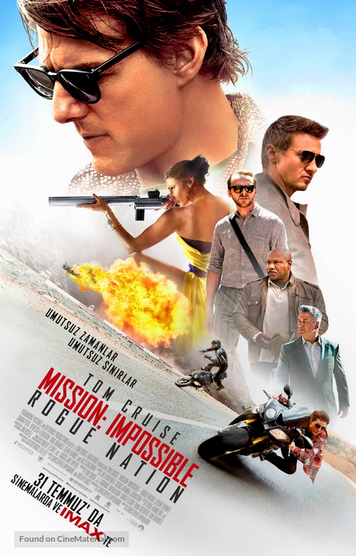 Mission: Impossible - Rogue Nation - Turkish Movie Poster