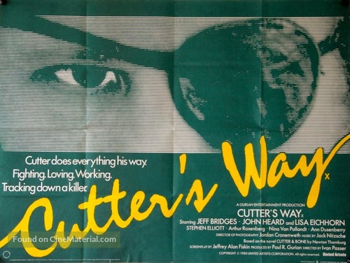 Cutter&#039;s Way - British Movie Poster