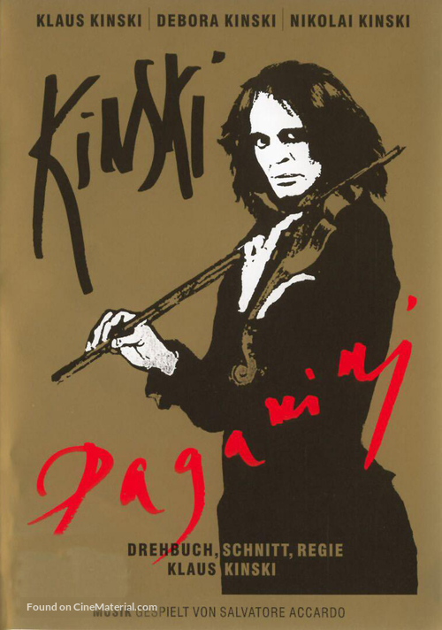 Kinski Paganini - German DVD movie cover